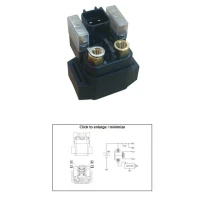 DZE РЕЛЕ СТАРТЕРА SUZUKI GZ 250 MARAUDER '99-'10; LT-F 250 KING QUAD '13; LT-F 250 OZARK '02-'12; LT-Z 250 QUADSPORT '04-'09; YAMAHA YFM 700 RAPROR '06-'12 (OEM 31800-47E00; 1S3-81940-00) (12V/150A)