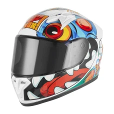 NOX ШОЛОМ INTEGRALNY (ПОВНИЙ FACE) N731 SCRAPPY KID / JUNIOR (DZIECIECY) КОЛІР BIALY/CZARNY/NIEBIESKI РОЗМІР L