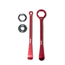 ACCEL КОМПЛЕКТ ЛОЖОК ДЛЯ ШИН(23+24CM) ALU7075 KUTE З КЛЮЧАМИ 10,13,17,27,32 MM КОЛІР ЧЕРВОНИЙ