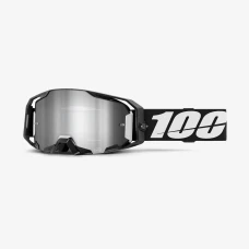 100 % ОКУЛЯРИ МОДЕЛЬ ARMATIC BLACK - MIRROR SILVER FLASH LENS - КОЛІР CZARNY/BIALY СТІКЛО СРІБНЕ ЗЕРКАЛО