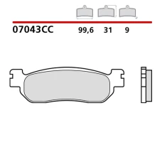 BREMBO 2026/06 КОЛОДКИ ДИСКОВІ ТОРМОЗНІ KH275 ROAD / SCOOTER КАРБОН CERAMIC CC (POLMETALICZNE) (ECE R90)