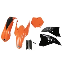 UFO КОМПЛЕКТ ПЛАСТІКОВ (ПОВНИЙ KIT) Z OSLONAMI ТЕЛЕСКОПІЧНИЙ (АМОРТИЗАТОРІВ) KTM SX/SXF '07-'10 КОЛІР OEM (ОРАНЖЕВИЙ/ЧОРНИЙ) (KT506E999)