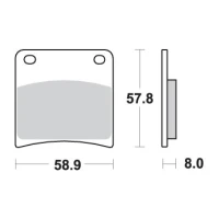 SBS КОЛОДКИ ДИСКОВІ ТОРМОЗНІ KH146 STREET EXCEL/RACING SINTER КОЛІР ЗОЛОТИЙ