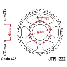 JT ШЕСТЕРНЯ 4733 48 ЗАД HONDA CB 125R '18-'21 (LANC. 428)