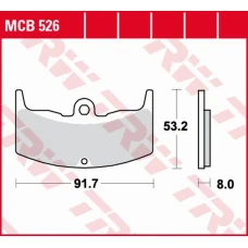 TRW LUCAS ZF КОЛОДКИ ДИСКОВІ ТОРМОЗНІ KH080 ORGANIC HONDA VT 250F '83-'87, CBX 400F '82-'84, VT 500E '83-'85, CBX 550 '82-'84 ПЕРІД