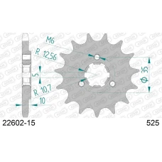AFAM 2026/04 ШЕСТЕРНЯ ПЕРІД 2069 15 SUZUKI DR 650 SE '96-'13, XF 650 (JTF1448.15) (LANC. 520)