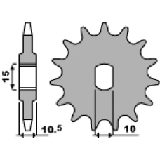 ПЕРЕДНЯ ЗІРКА PBR CHT 591 11 18NC APRILIA 50 TUAREG (82-85) (LANC. 415)