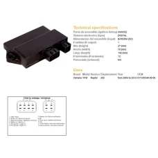DZE МОДУЛЬ ЗАПАЛУ CDI YAMAHA YFM350 RAPTOR 04-12 (OEM-5YT-85540-00)
