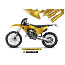 UFO КОМПЛЕКТ ПЛАСТІКОВ Z OSLONAMI ТЕЛЕСКОПІЧНИЙ (АМОРТИЗАТОРІВ) KTM EXC 150 / 250 / 300 '24, EXC-F 250 / 350 / 450 / 500 '24 КОЛІР ЗОЛОТИЙ
