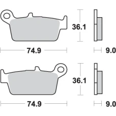 SBS АКЦІЯ КОЛОДКИ ДИСКОВІ ТОРМОЗНІ KH131/3 STREET CERAMIC JINCHENG JC 125 2B '97, MOTOUR UNION JC 125 DEER '98-'99 КОЛІР ЧОРНИЙ