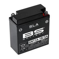 BS АКУМУЛЯТОР 6N11A-1B/3A (FA) 6V 11AH 121X58X130 BEZOBSLUGOWY - ZALANY (90A) (10)