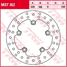TRW LUCAS ZF ДИСК ТОРМОЗНИЙ ЗАД YAMAHA YZF R6 '03-, MT-10 '16-, YZF R1 '03-, (220X106X5MM) (NG903;NG903X)