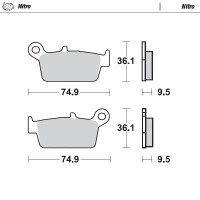 MOTO-MASTER BRAKEPADS HONDA: ЗАДНЬОЇ CR80/85, CR125/250/500 <2001, XR250/400/600/6