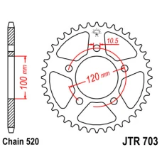 ЗАДНЯ ЗІРКА JR 703 41 CAGIVA TAMANACO 125 88-91 (70341JT) (LANC. 520) - ЗАМІНЮЄ 70340JT (JTR698.40)