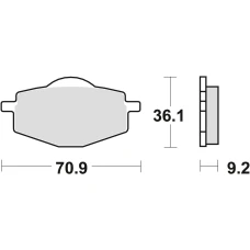 TRW LUCAS КОЛОДКИ ДИСКОВІ ТОРМОЗНІ KH101 ORGANIC YAMAHA TDR 50 88-02, DT 80 85-97, DT 125 82-06, TDR 125 93-02, XT 350 85-95, XT 500 76-81, XT 600 87-03, XTZ 660 91-95, ПЕРІД/ЗАД