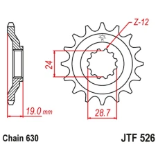 JT ЗІРОЧКА ПЕРІД 527M 15 KAWASAKI GPZ 1000 A1-A3 '86-89' (527M15JT) (LANC. 630)