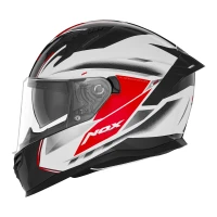 NOX ШОЛОМ INTEGRALNY (ПОВНИЙ FACE) Z БЛЕНДА N401 XENO КОЛІР BIALY/CZERWONY РОЗМІР XL