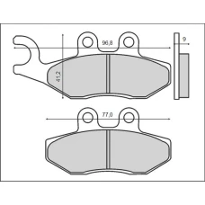 BRENTA КОЛОДКИ ДИСКОВІ ТОРМОЗНІ KH353 APRILIA/PIAGGIO/VESPA/DERBI, ПЕРІД (FT 3041)