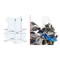 GIVI SPECIFIC КОЗИРКА, БАНЕР 43,5 X 43 CM (HXW) R1200GS/R1250GS 16-19