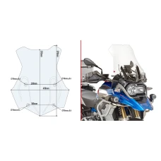 GIVI SPECIFIC КОЗИРКА, БАНЕР 43,5 X 43 CM (HXW) R1200GS/R1250GS 16-19