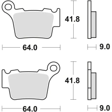 TRW LUCAS КОЛОДКИ ДИСКОВІ ТОРМОЗНІ KH368 SINTER OFFROAD BMW G450X/SMR 08-11, KTM EXC/SX125 04-16 EXC/SX250 03-17 EXC300 04-, EXC350 10-, EXC450 03-, EXC500 09-, XC525 03-07 EXC530 08-11, ЗАД (АКЦІЯ)