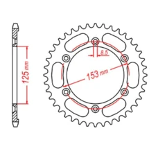 ЗАДНЯ ЗІРКА MTX PARTS 4547 54 HONDA XR 125L '03-'07 (JD19) (JTR1258.54) (LANC. 428)
