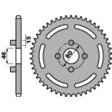 ЗАДНЯ ЗІРКА PBR 704 62 F CAGIVA 125 SST 82-85 (LANC. 428)
