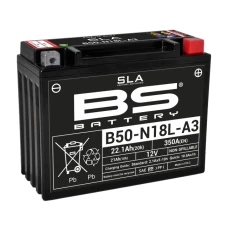 BS АКУМУЛЯТОР B50-N18L-A3 (Y50-N18L-A3) 12V 20AH 205X90X162 OBSLUGOWY - ELEKTROLIT OSOBNO 250A (2) UE2019/1148