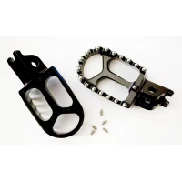 JR PODNOZEK КЕРМА KAWASAKI KXF250 '06-'14, KXF450 '07-'14 КОЛІР ЧОРНИЙ (2 ШТУКИ) АЛЮМІНІЙ