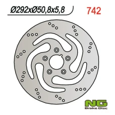 NG ДИСК ТОРМОЗНИЙ ЗАД HARLEY-DAVIDSON 883/1340 84-98 (292X50,8X5,8) (5X8,5MM)