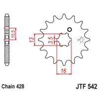 JT ЗІРОЧКА ПЕРІД 542 13 YAMAHA DT 80 MX-S '83-84' (54213JT) (LANC. 428)