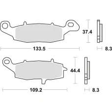 TRW LUCAS КОЛОДКИ ДИСКОВІ ТОРМОЗНІ KH229 ORGANIC KAWASAKI ER5 01-06, ER6 06-16, VERSYS 650 07-09, KLR 650 95-04, Z 750 04-06, ZR7 99-04, VN 800 96-03, VN 900 06-17, GPZ / ZR 1100 96-98, VN 1500 96-03, VN 1600 03-08, VN 1700 09-17, ПЕРІД