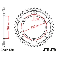 ЗАДНЯ ЗІРКА JR 241 46 YAMAHA FZ6 '04-'09 (24146JTZBK) (LANC. 530) КОЛІР ЧОРНИЙ