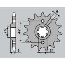 ПЕРЕДНЯ ЗІРКА JR CHT 575 15 YAMAHA XT 600 '83-'86 (JTF575.15)