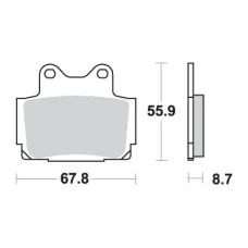 SBS АКЦІЯ КОЛОДКИ ДИСКОВІ ТОРМОЗНІ KH104 STREET EXCEL/RACING SINTER КОЛІР ЗОЛОТИЙ