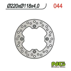 NG ДИСК ТОРМОЗНИЙ ЗАД SUZUKI DR 350 ''99, DR 250 '96-00, DRZ 250 '01-07, TS 125 '89-'94 (220X118X4MM) (4X10,5MM)