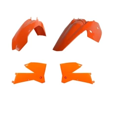 POLISPORT КОМПЛЕКТ ПЛАСТІКОВ KTM EXC/EXC-F '05-'07 КОЛІР КОЛІР ПОМАРАНЧ ЧОРНИЙ OEM