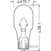 OSRAM ЛАМПОЧКА W16W 12V 16W, W2,1X9,5D, SV8,5-8 КОЛІР КОЛІР ПОМАРАНЧ - 1 ШТУКА - зображення 2