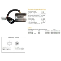 DZE РЕГУЛЯТОР НАПРУГИ HONDA VFR800 02-09 (35A) (31600-MCW-D61) (ESR438)