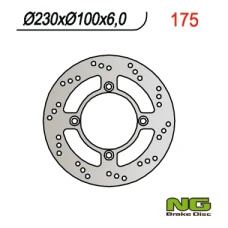 NG ДИСК ТОРМОЗНИЙ ЗАД KAWASAKI ZEPHYR 750 92-97, ZZR600 '90-'92 (4X10,25) (230X100X6)