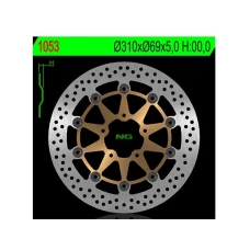 NG ДИСК ТОРМОЗНИЙ ПЕРІД SUZUKI DL650 '04-'07, SV650 '03-'08, DL1000 '02-'11, SV1000 '03-'07 (310X69X5) (5X10,5MM) ( ЗОЛОТИЙ МАТЕРІАЛ )