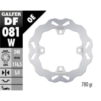 GALFER НОВИЙ ТОВАР ДИСК ТОРМОЗНИЙ ЗАД HONDA CB 400X/F '13-; CB 500F/X (ABS) '13-'21; CB 650F '14-; CB 650R '19-'23; CBR 650R '19-'23; FORZA 750 '21-'23 (WAVE FIXED) (240X116,5X5MM)