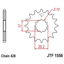 JT ЗІРОЧКА ПЕРІД 2064 12 YAMAHA TZR 50 (SPAIN) (206412JT) (LANC. 428) КОНВЕРСІЯ