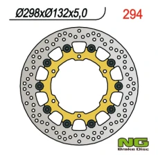 NG ДИСК ТОРМОЗНИЙ ПЕРІД YAMAHA YZF R6 99-02, YZF R1 98-03, FZS 1000 01-05, FJR 01, XJR 1300 03-17, XVZ 1300, XV 1600/1700/1900 (298X132X5) (6X8,5) PLYWAJACA PLYWAJACA
