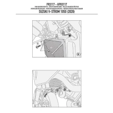KAPPA ЗАХИСТ РАДІАТОРА SUZUKI V-STROM 1050 (20) ЧОРНА