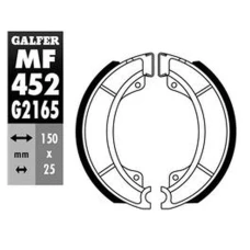 GALFER КОЛОДКИ БАРАБАННІ ДИСКОВІ ТОРМОЗНІ ПЕРІД SH527 (Y527) YAMAHA SR 125 '82-'97, SR 250 '80-'90, ЗАД CPI ARAGON 125 '07-,(25X130MM)