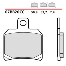 BREMBO 2026/03 КОЛОДКИ ДИСКОВІ ТОРМОЗНІ KH266 КАРБОН CERAMIC CC (POLMETALICZNE) ПЕРІД/ЗАД (ECE R90)