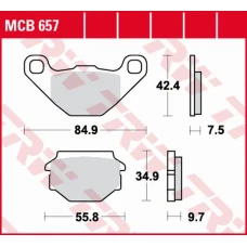 TRW LUCAS ZF КОЛОДКИ ДИСКОВІ ТОРМОЗНІ KH173 ORGANIC APRILIA SX 125 '08-'14, GILERA EGALET 50 '95-'99, MUZ BAGHIRA/MASTIFF 660 '97-'07, SUPERMOTO 660 '06-'08, SACHS 50/125 '95'-'02, ROADSTER 650 '00-'02 ЗАД