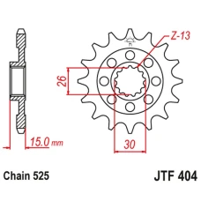 JT ЗІРОЧКА ПЕРІД 2198 14 BMW S1000RR '09-'20 (219814JT) (LANC. 525) (-3)