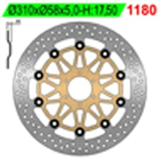 NG ДИСК ТОРМОЗНИЙ ПЕРІД HONDA CB 1000 BIG ONE '93-96, VFR 750 R '88-91 (310X58X5MM) (6X6,5MM) PLYWAJACA (ПІД ЗАМОВЛЕННЯ)